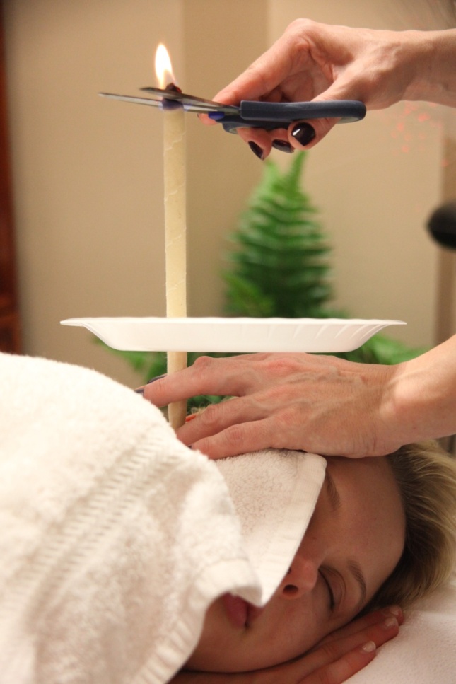 Ear candling for earwax removal